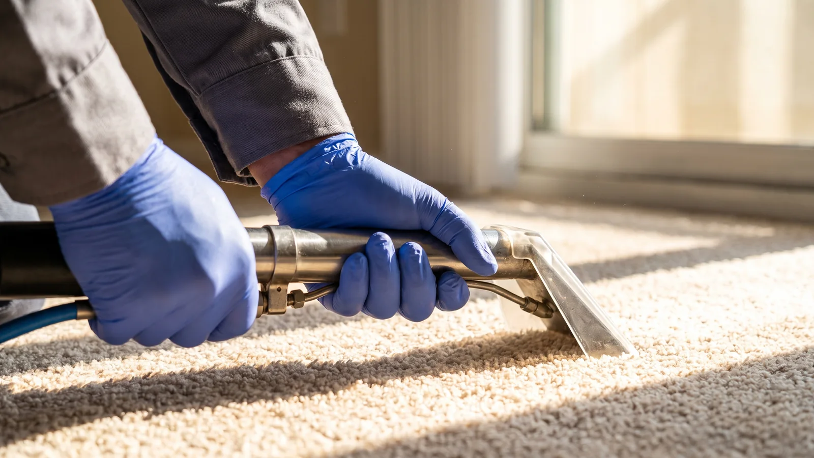 A carpet cleaning wand at work in a Orange, CA home